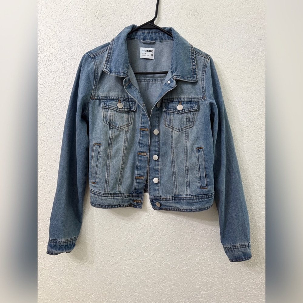 CI Sono Denim Jacket with Button Closure Size Medium